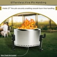 thumbnail image 6 of Firepit Trolley Stand, Compatible with Solo Stove Yukon & 27” Fire Pits, Heavy Duty Portable Fire Pit Base with Support Arm for Easy Fire Pit Mobility, Smokeless Firepit Accessory, 6 of 8