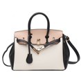 thumbnail image 5 of Bolso de platino de gran capacidad, bolso de moda retro, nuevo patrón de lichi para mujer, bandolera de un solo hombro de color contrastante, 5 of 5
