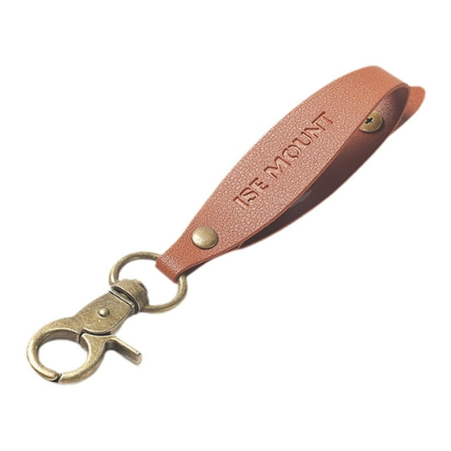 Correa para guantes con clip, soporte para llavero de cuero compacto, correa para guantes, protector para guantes de trabajo, guantes para clima frío Marrón