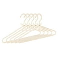 thumbnail image 1 of Matsuzay Juego de 5 perchas esenciales para ropa de adultos para bodas con perlas artificiales y detalle de lazo. Almacenamiento y organización del hogar Percha de ropa blanca, 1 of 6
