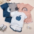 thumbnail image 4 of Baby Boy Outfits Toddler Boys Summer Kids Unisex Cotton Sun Print Short Sleeved Running Suit 6 12 18 24Months 2T 3T Pants Set Tank Tops And Shorts With Pockets 2-Piece, 4 of 9