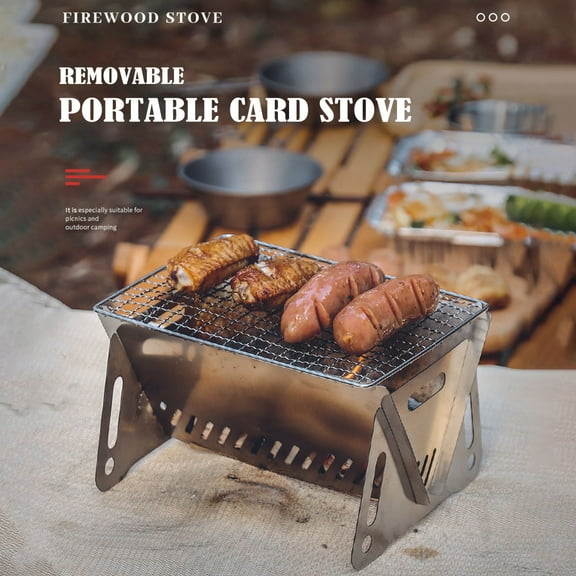 New Slot Grill - Collapsible BBQ Grill for Easy Storage Steel，Stainless Steel Portable SlotGrill Collapsible BBQGrill，Mini Portable Charcoal Grill For Outdoor Camp