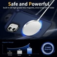 thumbnail image 7 of for iPhone 11 Case Strong Magnetic, Compatible with MagSafe Wireless Charging [Screen Protector] Anti-Fingerprint, Translucent Matte Back Slim Protective Phone Case for iPhone 11 6.1", Blue, 7 of 7