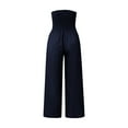 thumbnail image 6 of Jeans for Women Under 20$ - Navy Pants for Women Hontri Womens High Waist Pockets Elastic Waist Solid Loose Pants Casual Long Trousers, 6 of 6