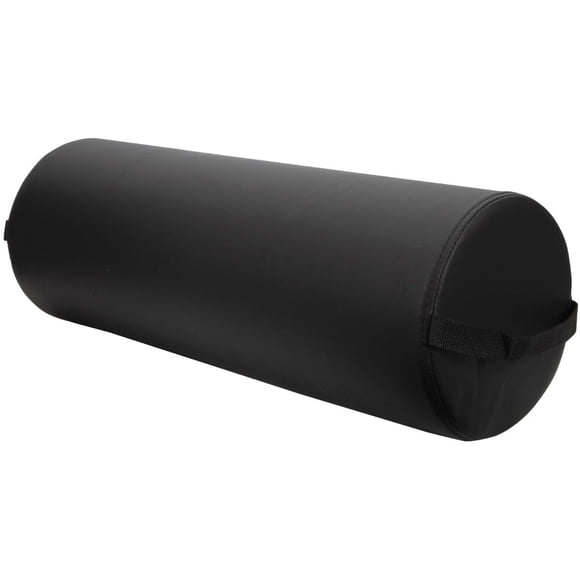 ForPro Professional Collection Jumbo Full Round Bolster Pillow, Black, Oil and Stain-Resistant, for Massage and Yoga, 9â? R x 26â? L