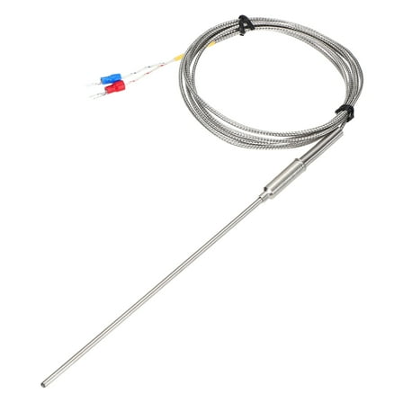 Uxcell K Type Thermocouple Temperature Sensor Probe 3x150mm 6.6ft Wire 0 to 1100°C(32 to 2012°F) Stainless Steel
