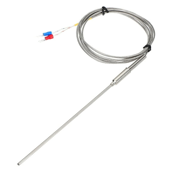 Uxcell K Type Thermocouple Temperature Sensor Probe 3x150mm 6.6ft Wire 0 to 1100°C(32 to 2012°F) Stainless Steel