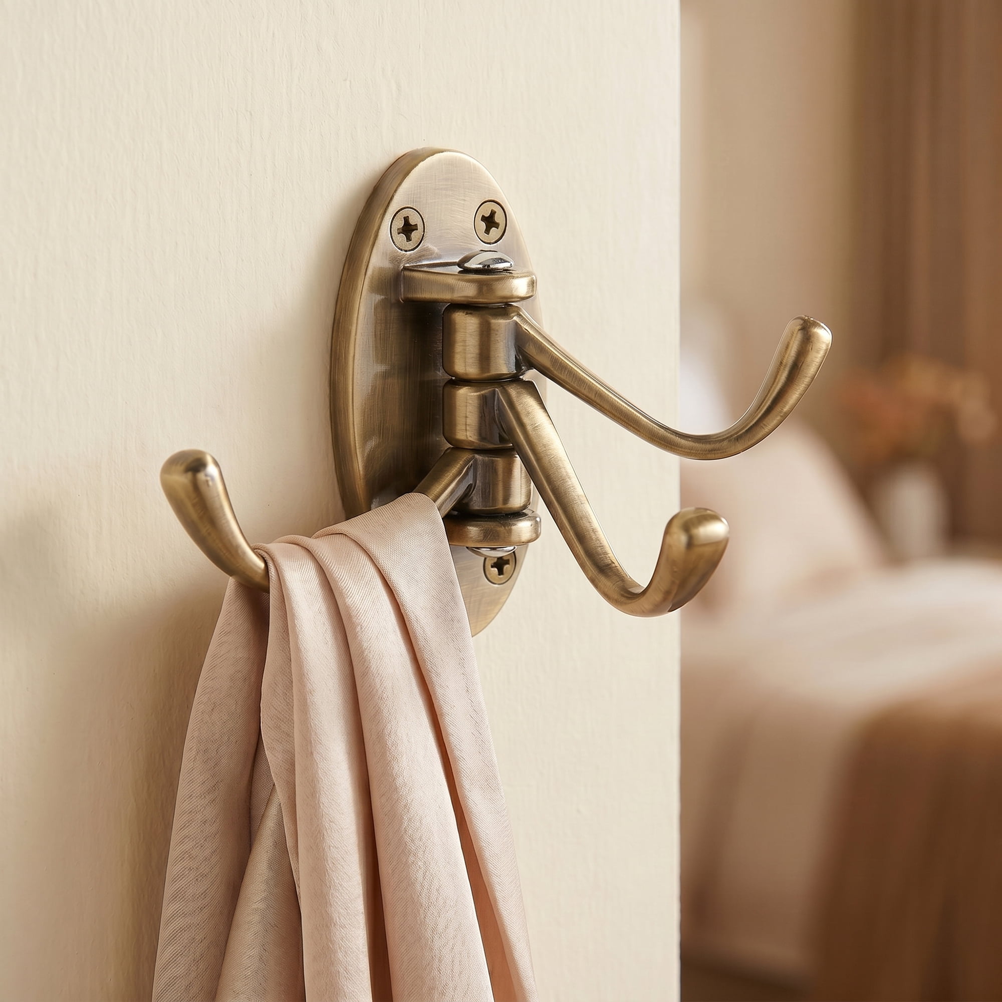 Unique Bargains 2Pcs Utility Hooks Metal Durable Hooks Copper