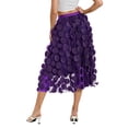 thumbnail image 5 of LMLYSoH Women Tulle Tutu Skirt Solid Color 3D Dot Elastic Mesh Fairy A-Line Skirt for Beach Party Streetwear, 5 of 9