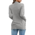 thumbnail image 4 of Dxzfnsa omen's Lightweight Button Down Cardigan Long Sleeve Casual Crew Neck Soft Knit Cardigans Sweater Tops Women Fall Clothes S-2XL, 4 of 7