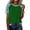 EF06_Army Green, variant on Jean Top for Women Splicing Raglan Short Sleeve Western Vintage Shirts Patchwork Crew Neck Tunic Tee Hot Pink XL