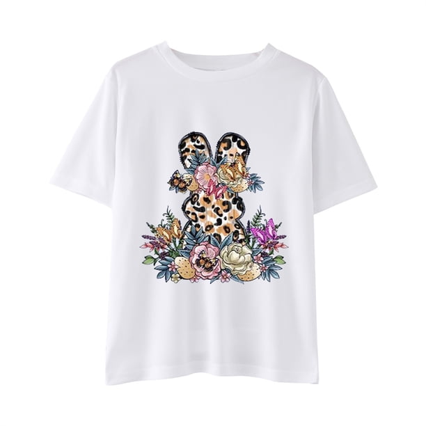 Gibobby Blusa Manga Larga Niños Día de Pascua imprime camisas niño niña niños manga corta conejito camiseta niños niñas camisetas(Azul, 4-5 Años)