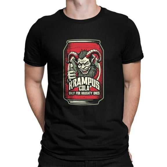 Krampus Can Naughty Dark Christmas Men's Tshirt