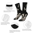 thumbnail image 3 of Cauagu Japanese White Crane Print Crew Socks for Women and Men,Adult Athletic Running Socks 1-Pair Sports Socks Work Gear Socks with Moisture Wicking, 3 of 6
