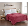 thumbnail image 2 of Nestl Ultra Plush Cozy Faux Fur Heavy Warm Rabbit Bed Blanket, 82 x 102, Rose Red, 2 of 5