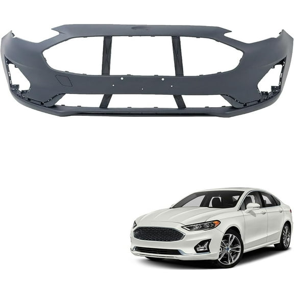 LABLT Front Bumper Cover Primed Plastic Replacement for 2019 2020 Fusion