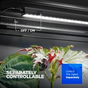 Barrina 4-Pack T5 Magnetic Grow Lights 5000K Full Spectrum Grow Lamps 1FT LED Plant Light Black Cover LED Grow Light Strips 3 Mounting Modes Plug and Play