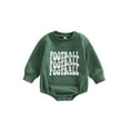 thumbnail image 2 of 0-18M Infant Baby Boys Girls Bodysuit 3M 6M 12M 18M Long Sleeve Crew Neck Letters Football Print Jumpsuit Casual, 2 of 8