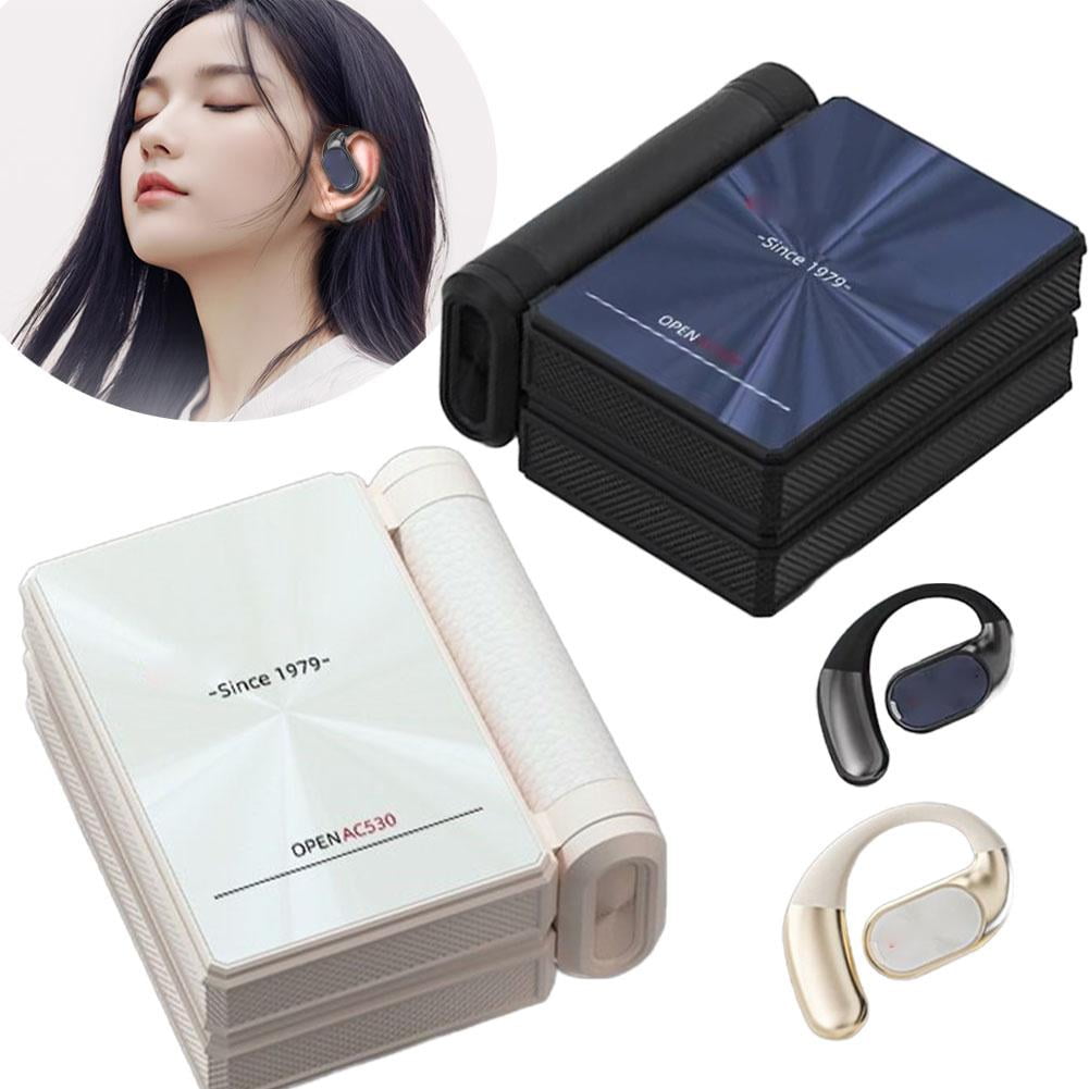 Ear Buds - Headphones Bluetooth with Dual-Fold Design, Noise Isolation, 2026 New Dual Fold Bt Earbuds Open Ear Wireless Bluetooth 6.0, IPX5 Waterproof & Sweatproof for Gym/Running/Workout (Black)
