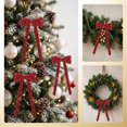 thumbnail image 4 of Christmas Glitter Double Ear Bow Ornaments Hanging Decorations for Tree Wreath and Garland, 4 of 6