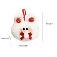 thumbnail image 4 of Plush Stuffed Keychain Funny Dolls Strawberry Bunny Pendant Keyring for Decor, 4 of 5
