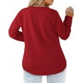 thumbnail image 5 of Fantaslook Plus Size Sweatshirts for Women Crewneck Casual Tunic Tops Long Sleeve Shirts, 5 of 9