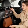 thumbnail image 4 of Back Seat Hanger Organizer for Rear Headrest Sturdy Universal Vehicle Storage Hook Decoration, 4 of 5