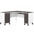 thumbnail image 1 of Bush Furniture Somerset 60W L Shaped Desk with Storage, Storm Gray/White, 1 of 8