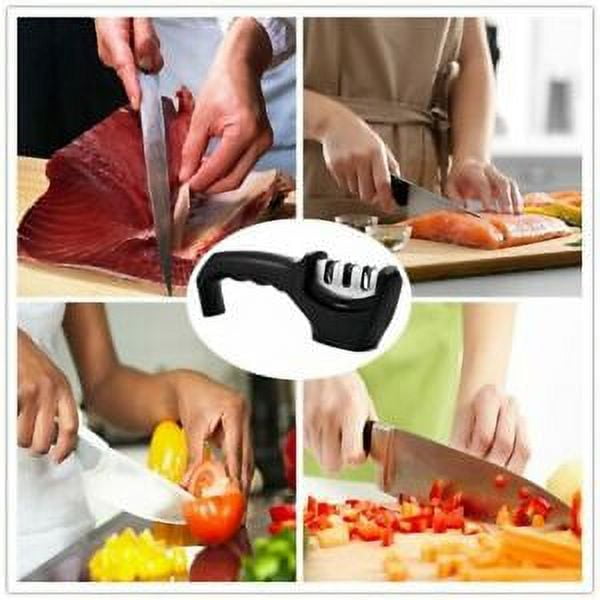 Knife Sharpener Kitchen Knives Blade Sharpening System 3 Stage