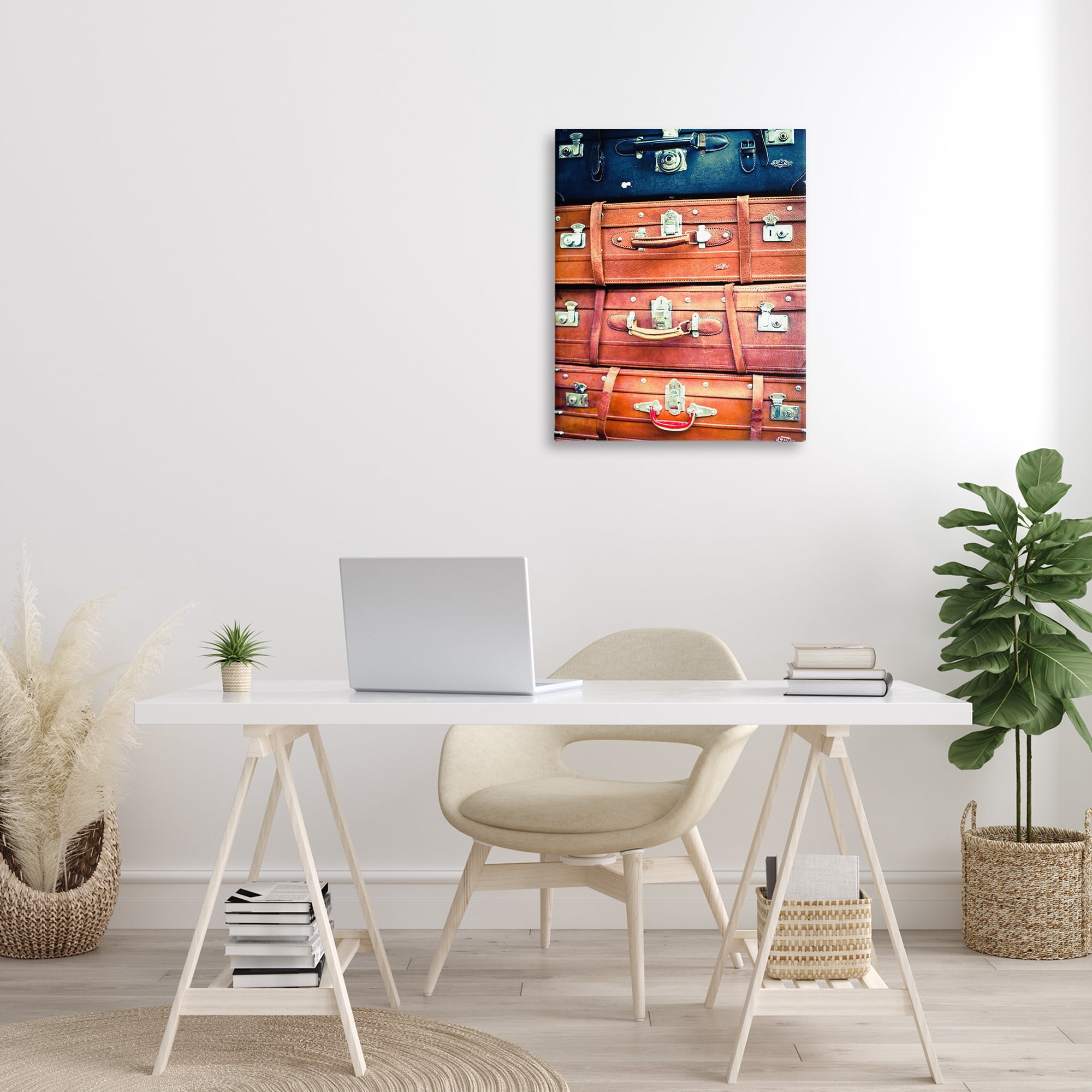 Stupell Industries Varied Stacked Suitcases Novelty Photography Gallery Wrapped Canvas Art Print Wall Art, 24 x 30