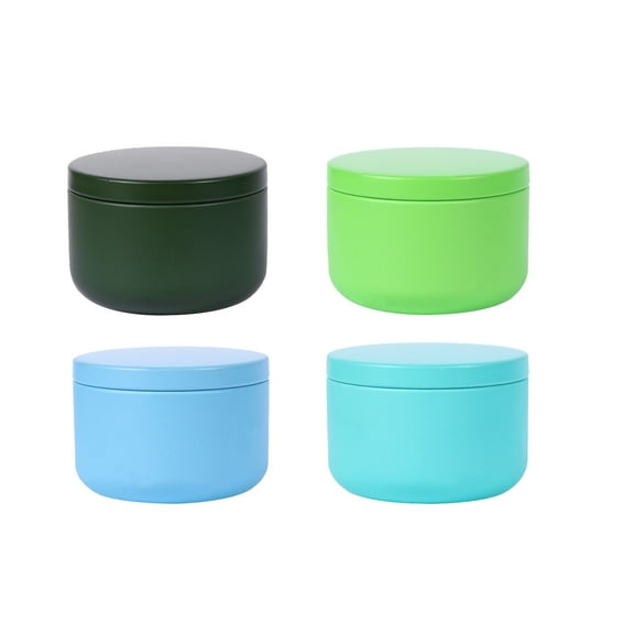 OUNONA 4 Pcs Food Storage Containers Set Tinplate Canisters for Pantry Tea Coffee Travel Organization