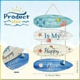 thumbnail image 3 of Beach Themed Home Decor Sign, Flip-Flop Hanging Wall Art With Faux Shells, Lightweight Wooden Flat Hanging Decoration For Indoor Outdoor Coastal Room, 3 of 5