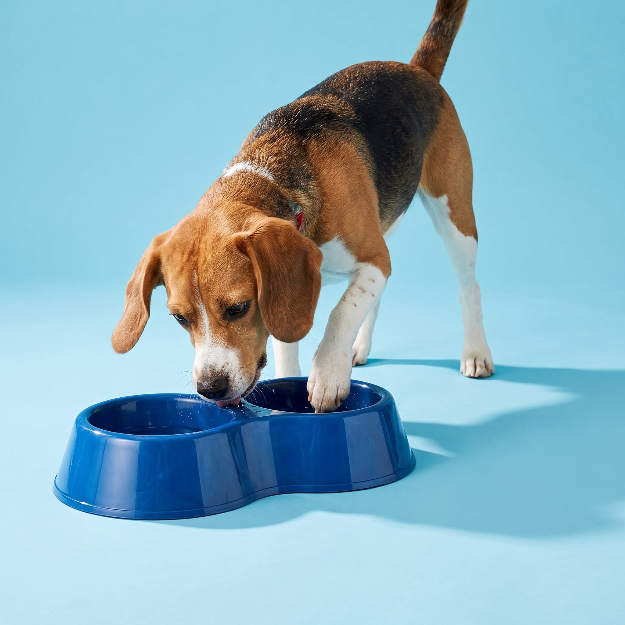 Vibrant Life Medium 6.25-Cup Double Diner Pet Bowl, Blue