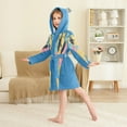 thumbnail image 4 of FORMRS Niños Bathrobe Unisex Hooded Robe Soft Plush Pajamas Sleepwear, Size 2-3T, Colorful Ice Cream Cat, 4 of 7