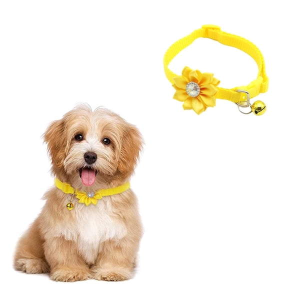 Cute Pet Collar With Detachable Bow And Bell Soft Adjustable Pet Collar Safe Quick Release Buckle Design For Girl Cats Kittens Small Dogs Lovely Sweet Style Daily Walking Outdoor Pet Accessories