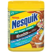 Nestle Nesquik: Chocolate No Sugar Added Powder Flavored Milk Additive, 8 Oz