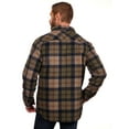thumbnail image 4 of Bass Creek Outfitters Men's Plaid Bonded Winter Fleece Shirt Jacket, Sizes M-2XL, 4 of 13