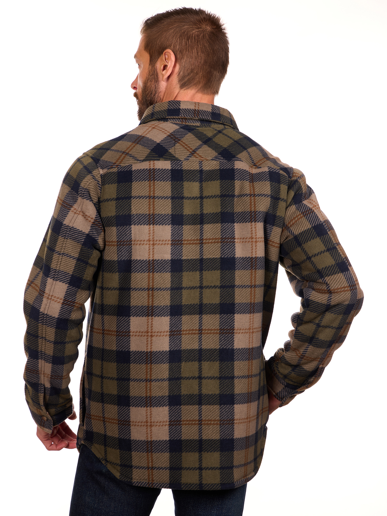 Bass Creek Outfitters Men's Plaid Fleece Shirt Jacket photo 4