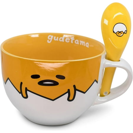 

Gudetama Dangerous Situations Boxed Ceramic Soup Mug w/Spoon 24-Ounce