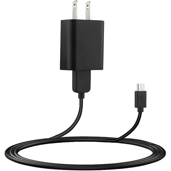 5V 1A Micro USB Wall Charger, Android Charger Cable, 5 Volt 1000mA AC to DC Power Adapter for Charging of Android Smartphone/Kindle Fire, Security Camera, 5ft/1.5M Power Cord, US Plug(Black)