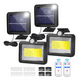 thumbnail image 1 of Lámpara Solar Exterior Pared Sensor 2pc 100led 3modos+remoto Color Negro, 1 of 5