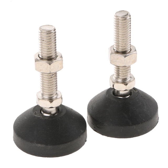 GUOOL 2 Pcs Vis de Réglage de Pied de Meuble M10 Réglables 50-M12x50mm