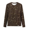 thumbnail image 3 of KBODIU Women Oversized Tee Tops Casual Print Long Sleeve Pullover Sweatshirts V-neck Loose Fitting T-Shirts, Tees, Blouses Fall Clothes Plus Size, 3 of 4