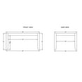 thumbnail image 4 of Alaterre Newport 3-Piece Faux Concrete and Wood 36"L Coffee Table with Two 21" Square End Tables, 4 of 5