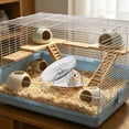 thumbnail image 3 of Fournitures pour Animaux Petit Animal Exercice Course Hamster Roue Disque Rotatif Rouleau Cachette Ronde Cage d'Activités Souris Hérisson Jouet Interactif Sûr Silencieux Silencieux Jeu Enrichissement Gym, 3 of 3