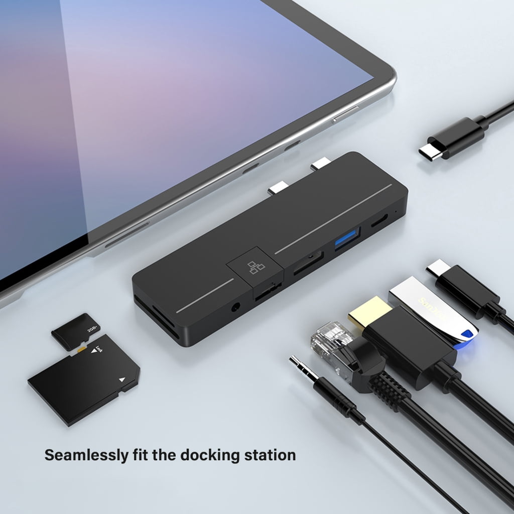 Universal USB C Docking Station For Pro9/8/X 4K USB3.0 Card Reader Fast Speed Data Transfer