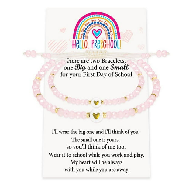 Pulseras para el primer día de colegio/guardería para mamás e hijas Pulseras para la vuelta al cole Regalos para mamá y para mí