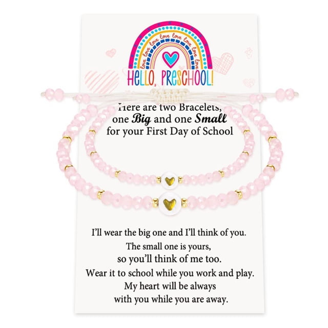 Pulseras para el primer día de colegio/guardería para mamás e hijas Pulseras para la vuelta al cole Regalos para mamá y para mí