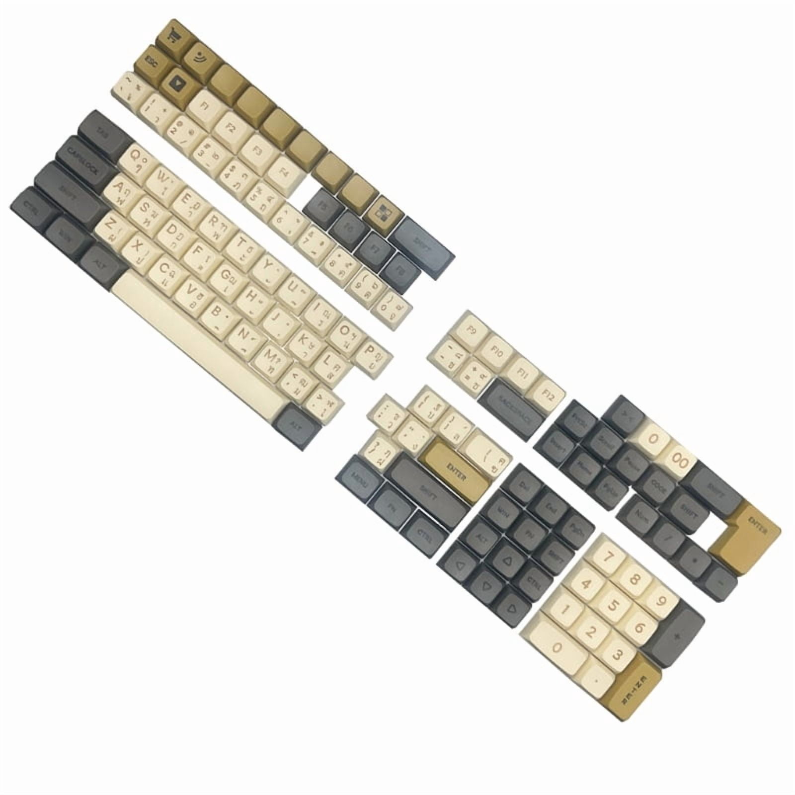 Thai Keycaps DA Profile PBT Keycaps Set for Cherry M Switches, 61/64/68/75/87/98/104/108 Mechanical Keyboards