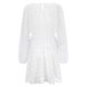 thumbnail image 5 of Vestido largo de playa Gibobby verano para mujer cuello en V manga larga minivestido fluido con lunares, 5 of 5
